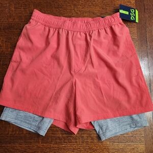 DSG Active Shorts Mens size Small 2-in-1 agility short 5 inch inseam NWT